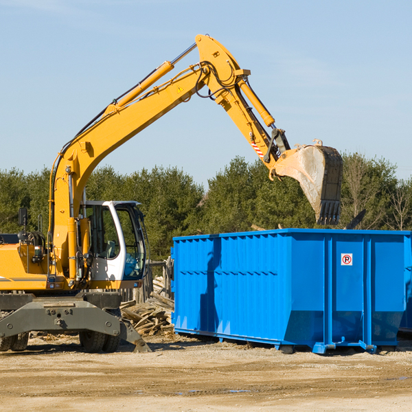 are there any restrictions on where a residential dumpster can be placed in Mule Creek